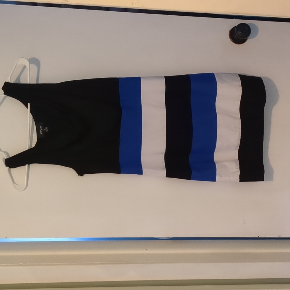 Mini dress, blue, black, white, size M